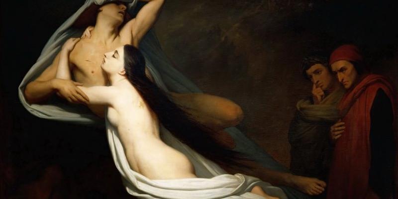 the ghosts of Paolo and Francesca  by Ary Scheffer