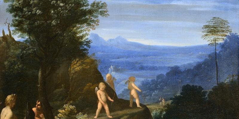 Paesaggio con Amorini in gioco di Guido Reni
