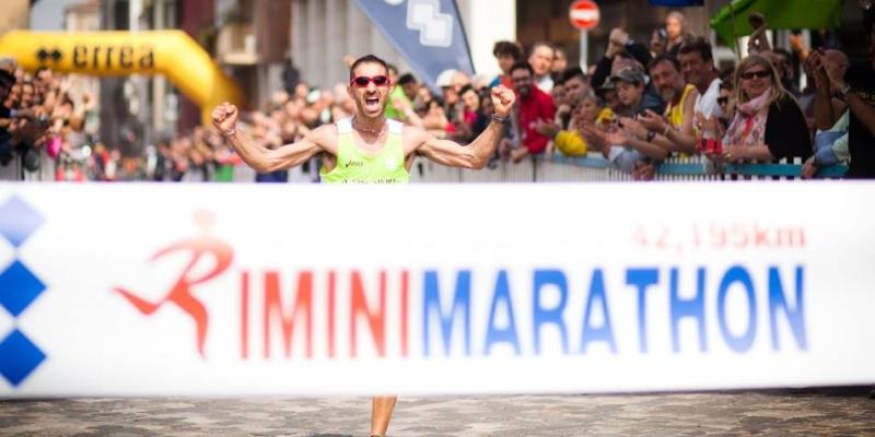 traguardo della Rimini Marathon
