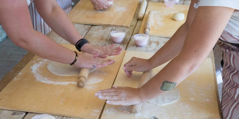 making pasta