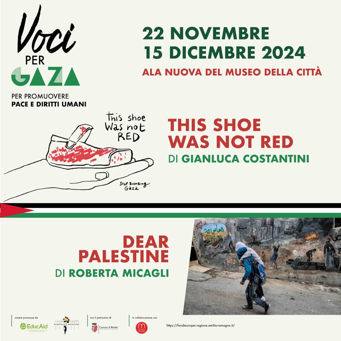 Locandina Mostra Voci per Gaza