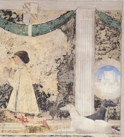 Sigismondo nell'affresco di Piero della Francesca a Rimini