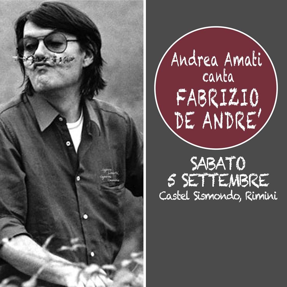 locandina Andrea Amati canta Fabrizio D'André