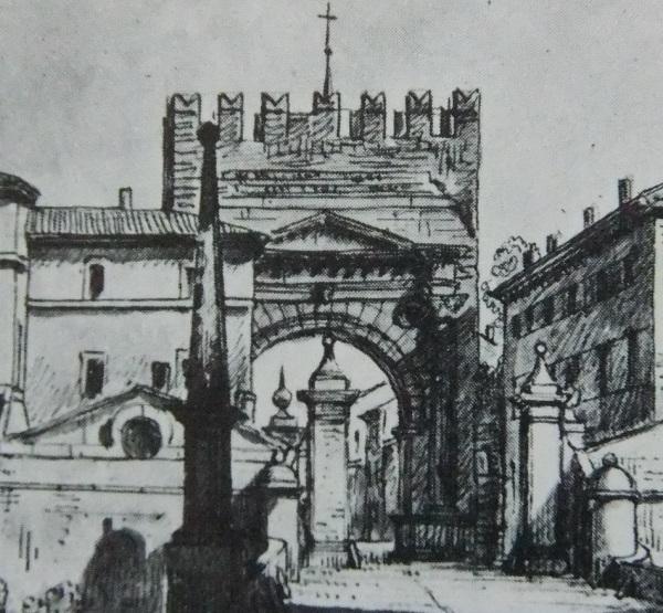 Disegno Arco d'Augusto Rimini