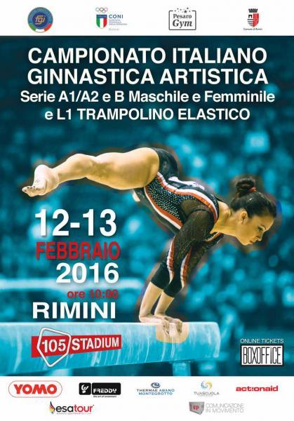 Locandina Campionato Italiano Ginnastica Artistica 2016