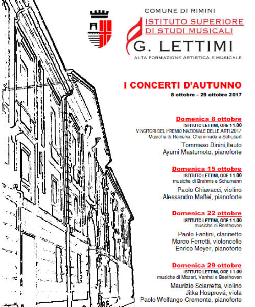 I Concerti d'Autunno all'Istituto Musicale G. Lettimi 