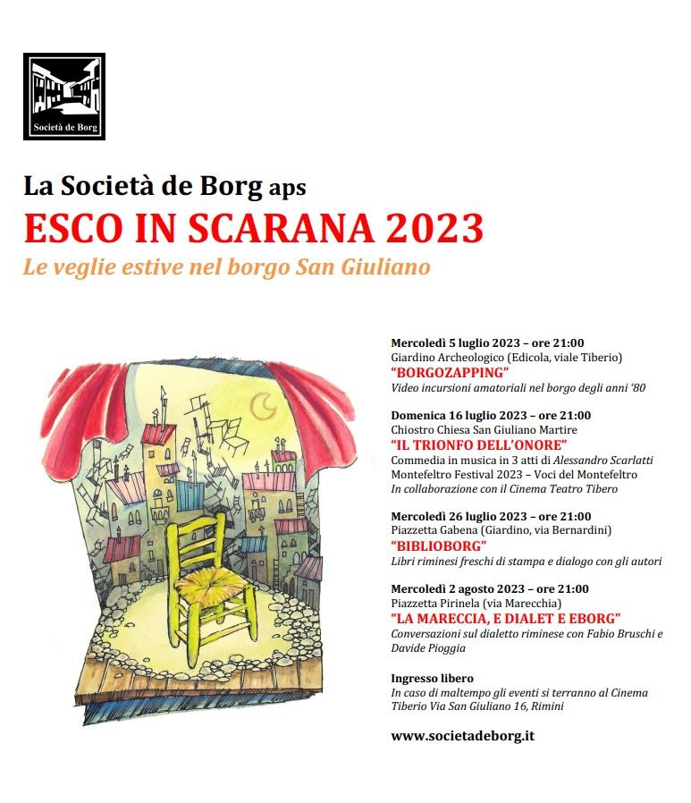 Esco in scarana 2023