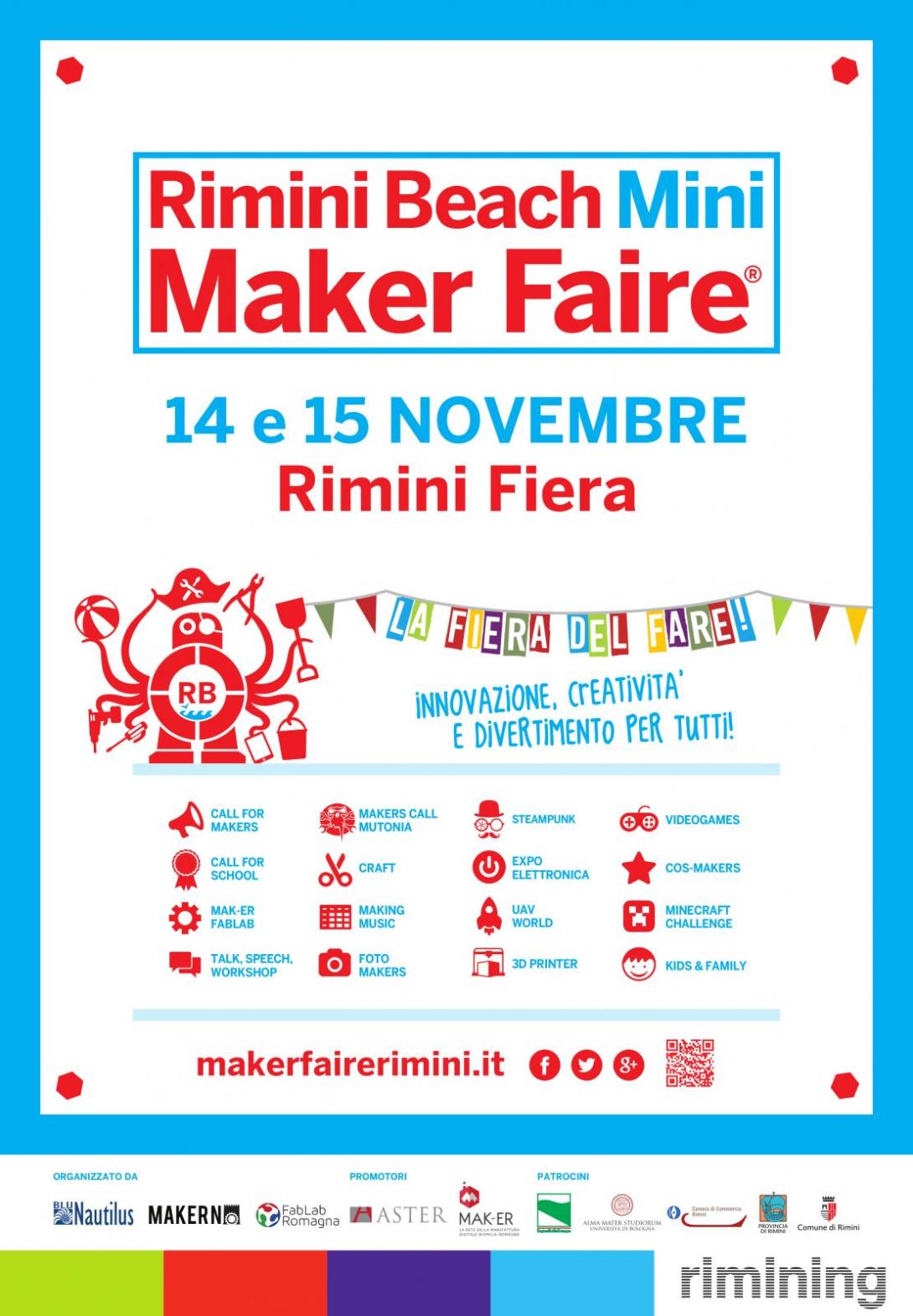 locandina Rimini Beach Mini Maker Faire