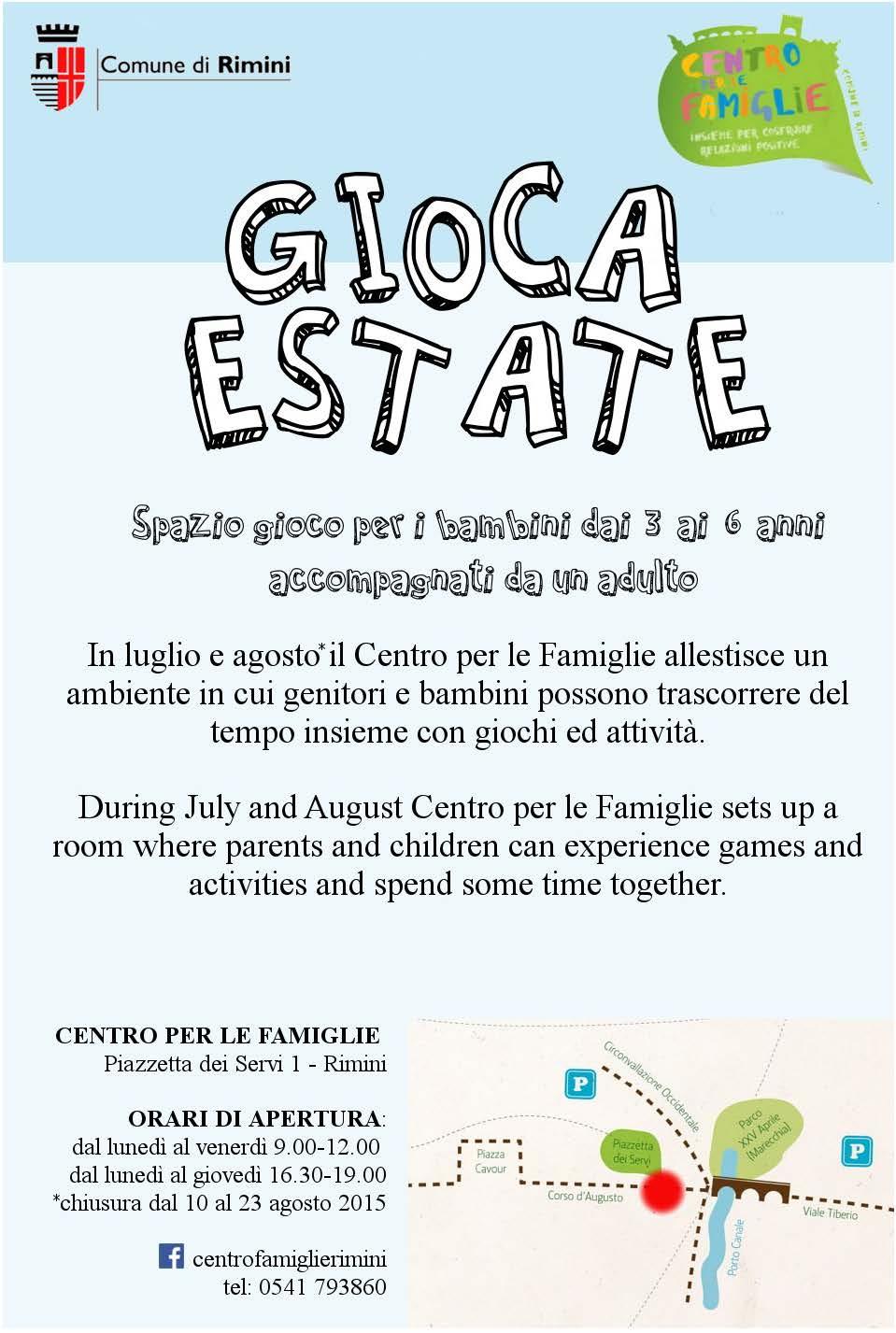 Giocaestate al Centro per le famiglie 2015