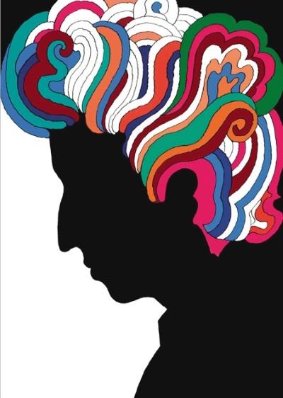 Poster Bob Dylan di Milton Glaser