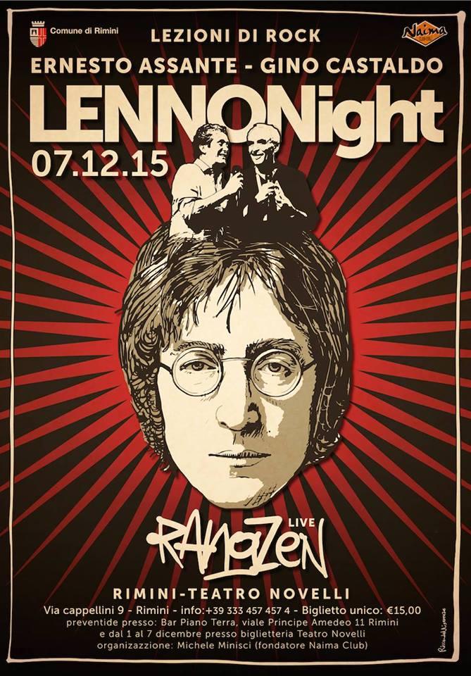 Locandina Lennon Night al teatro Novelli