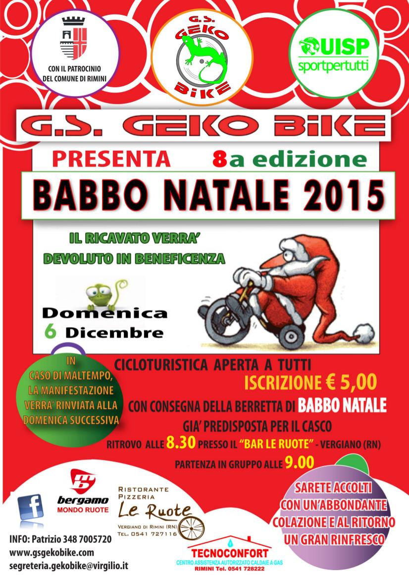 Locandina Cicloturistica 'Babbo Natale 2015'