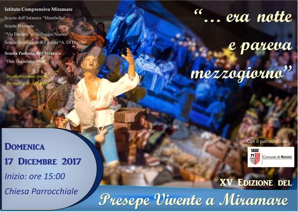 Locandina presepe vivente a Miramare