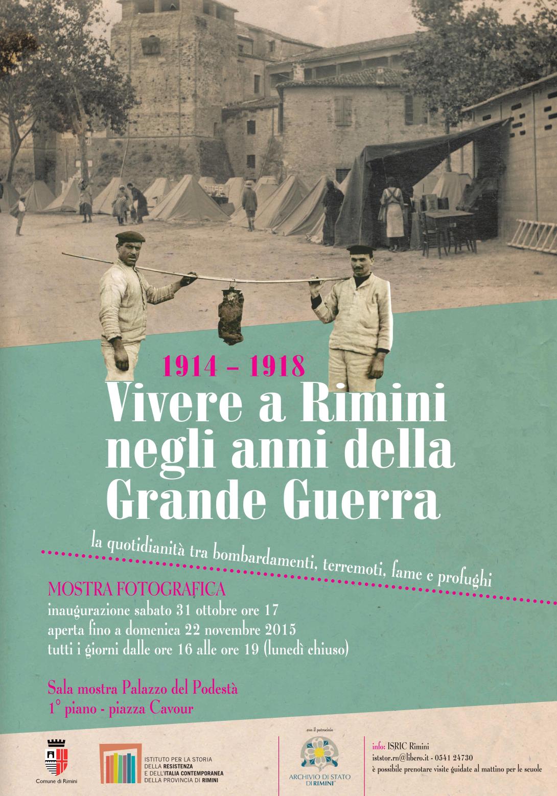 Locandina Mostra: 1914-1918. Vivere a Rimini negli anni della Grande Guerra