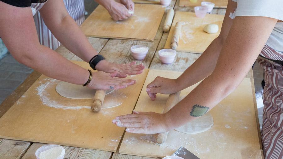 making pasta