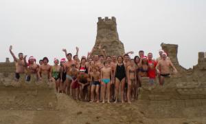 New Year's bathe in Torre Pedrera