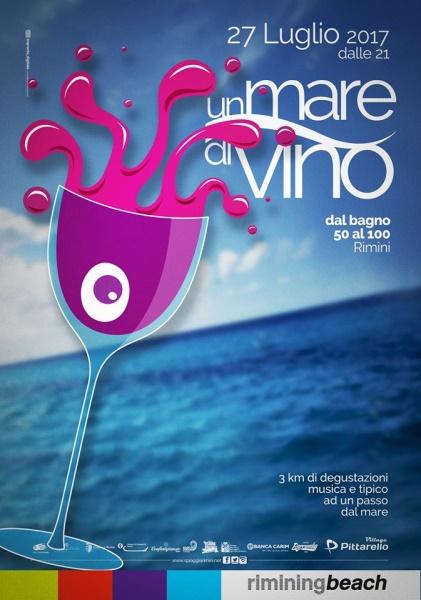 Locandina 'Un mare di Vino' di Spiaggia Rimini Network