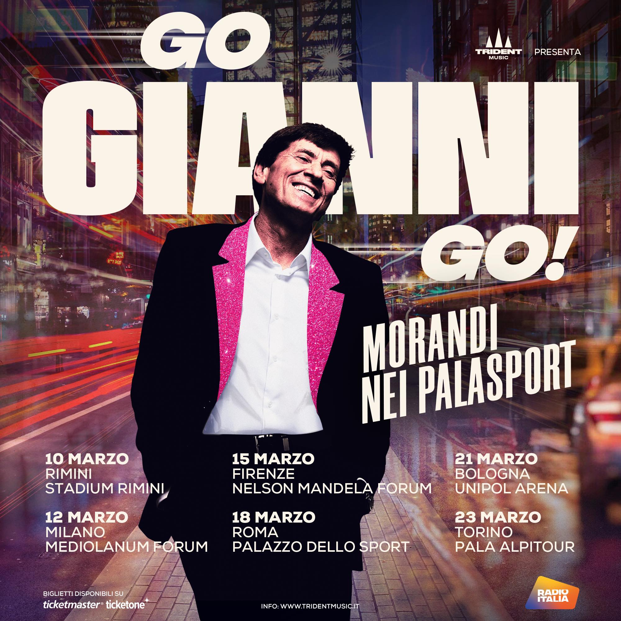 Go Gianni go! Morandi nei palasport