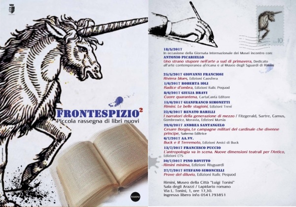 2° edizione di Frontespizio al Museo di Rimini maggio/luglio 2017
