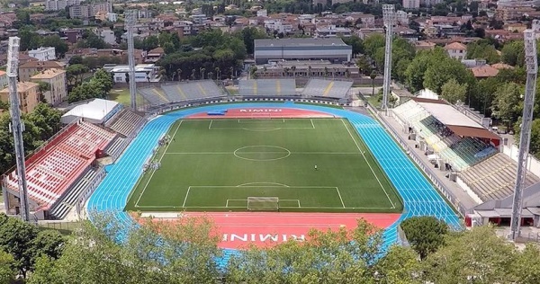 Athletics track at Romeo Neri Stadium