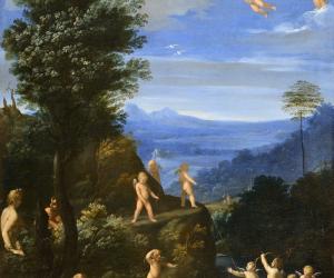 Paesaggio con Amorini in gioco di Guido Reni