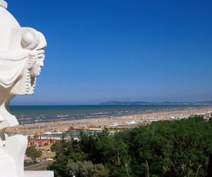 overview on Rimini beach from the Grand Hotel